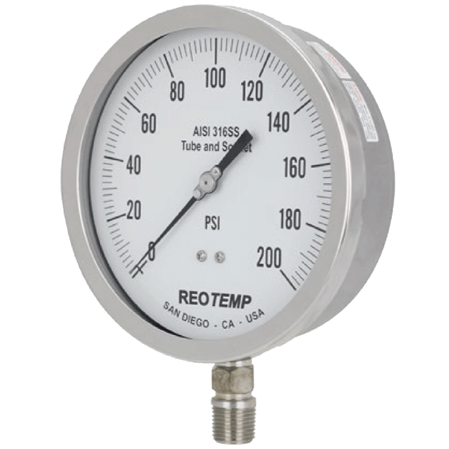 Reotemp Heavy Duty Repairable Stainless Gauge, Series PR 40/60